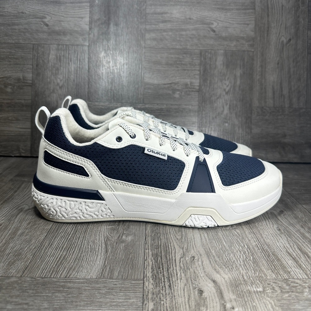 OluKai Anau Sneakers Mens 11 Bone Deep Navy Mesh Athletic Casual NEW
